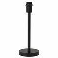 Dekorative Tischlampe aus Metall, Schwarz Matt, Höhe 39 cm