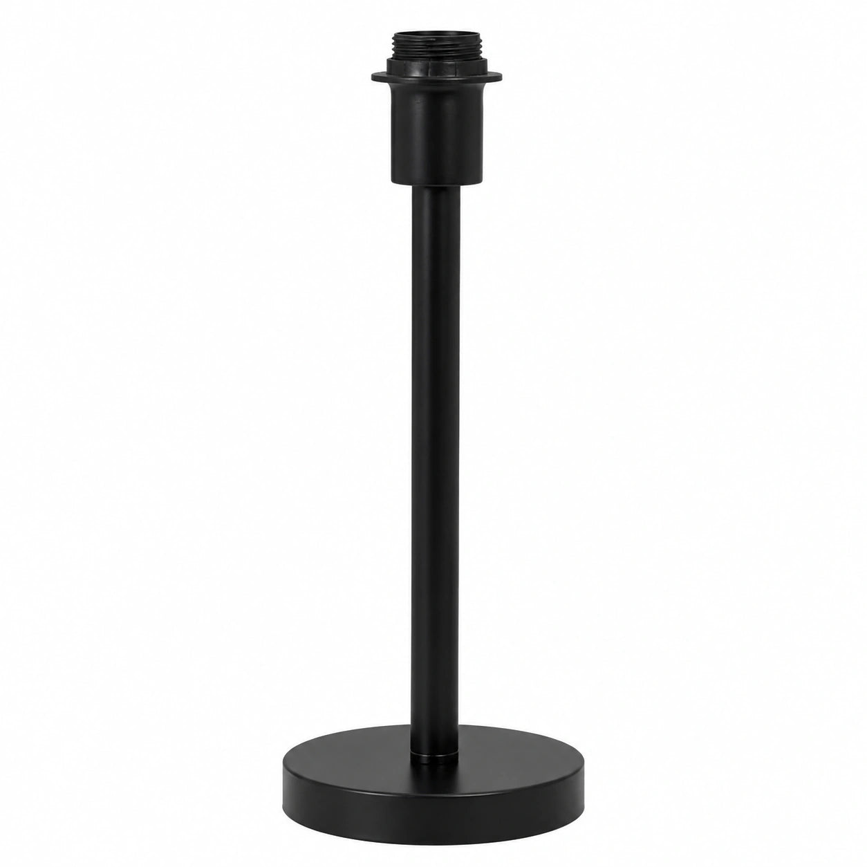 Dekorative Tischlampe aus Metall, Schwarz Matt, Höhe 39 cm
