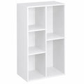 Robustes Bücherregal mit 5 Ebenen, Weiß, 50 x 24 x 80 cm