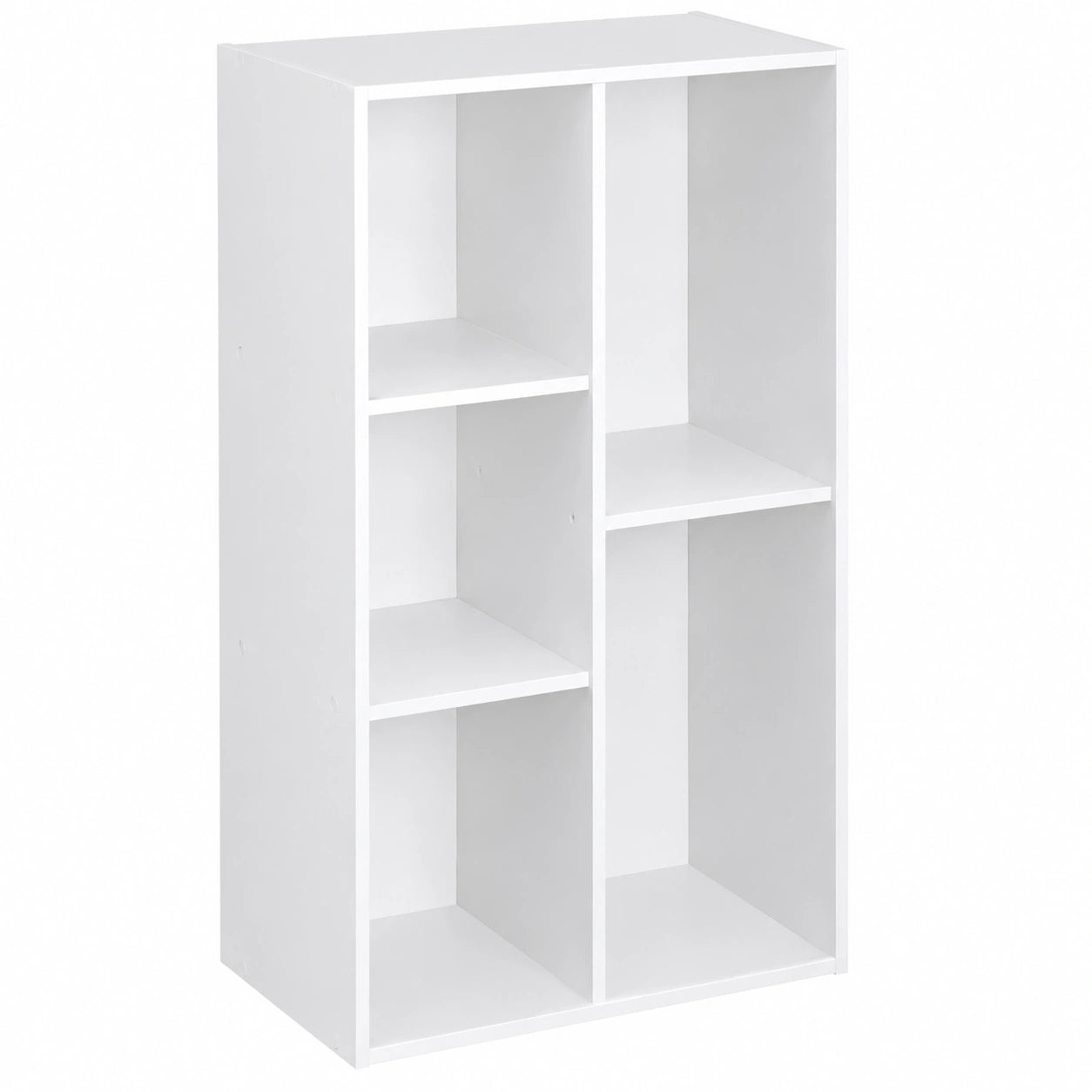 Robustes Bücherregal mit 5 Ebenen, Weiß, 50 x 24 x 80 cm