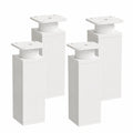 Sossai® Höhenverstellbare Möbelfüße 4er Set, Weiß, 40x40 mm, 80-100 mm