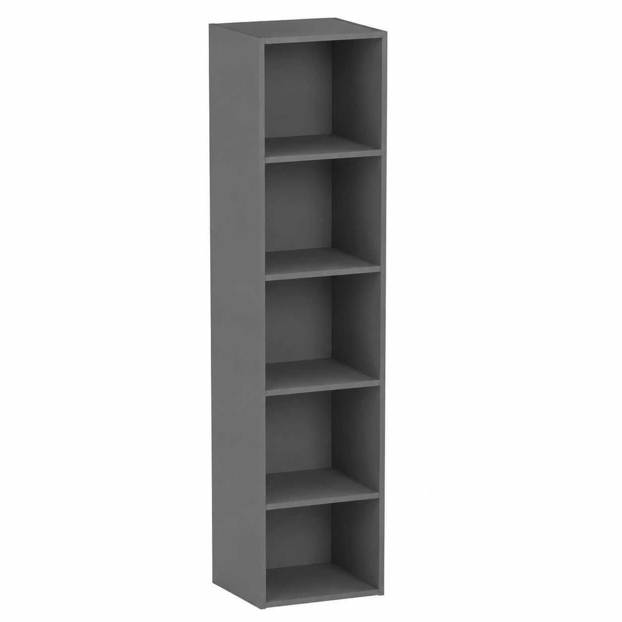 Vida Designs 5-stufiges Bücherregal aus grauem Holz für Büro und Wohnzimmer