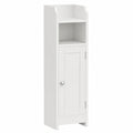 VASAGLE Schmaler Badezimmerschrank mit Verstellbaren Ablagen, Platzsparendes Design, Einfache Montage, Weiß