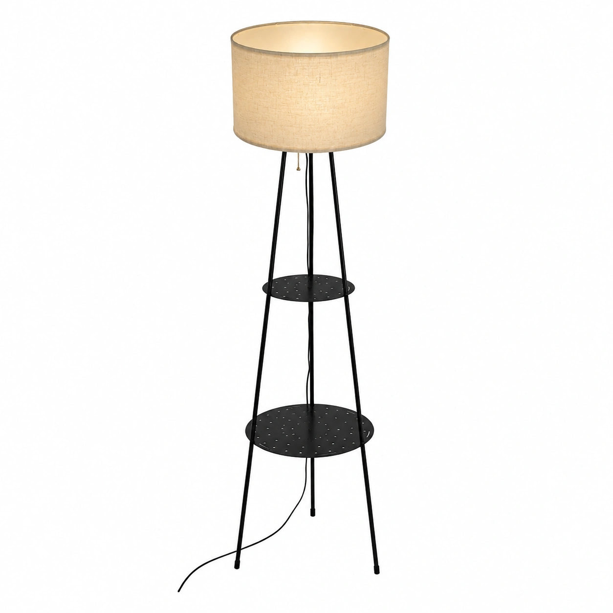 Moderne Stehlampe mit Ablage, 3 Farbmodi, Wohn- und Schlafzimmer