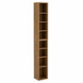 CARO-Möbel Medienregal Eiche Dunkelbraun - CD DVD Blu-ray Aufbewahrung, 10 Fächer für 160 CDs, 20x187 cm