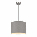 Eleganter Trommel-Lampenschirm Ø 27 cm Beige Grau für Steh- und Hängelampen im Lounge-Stil