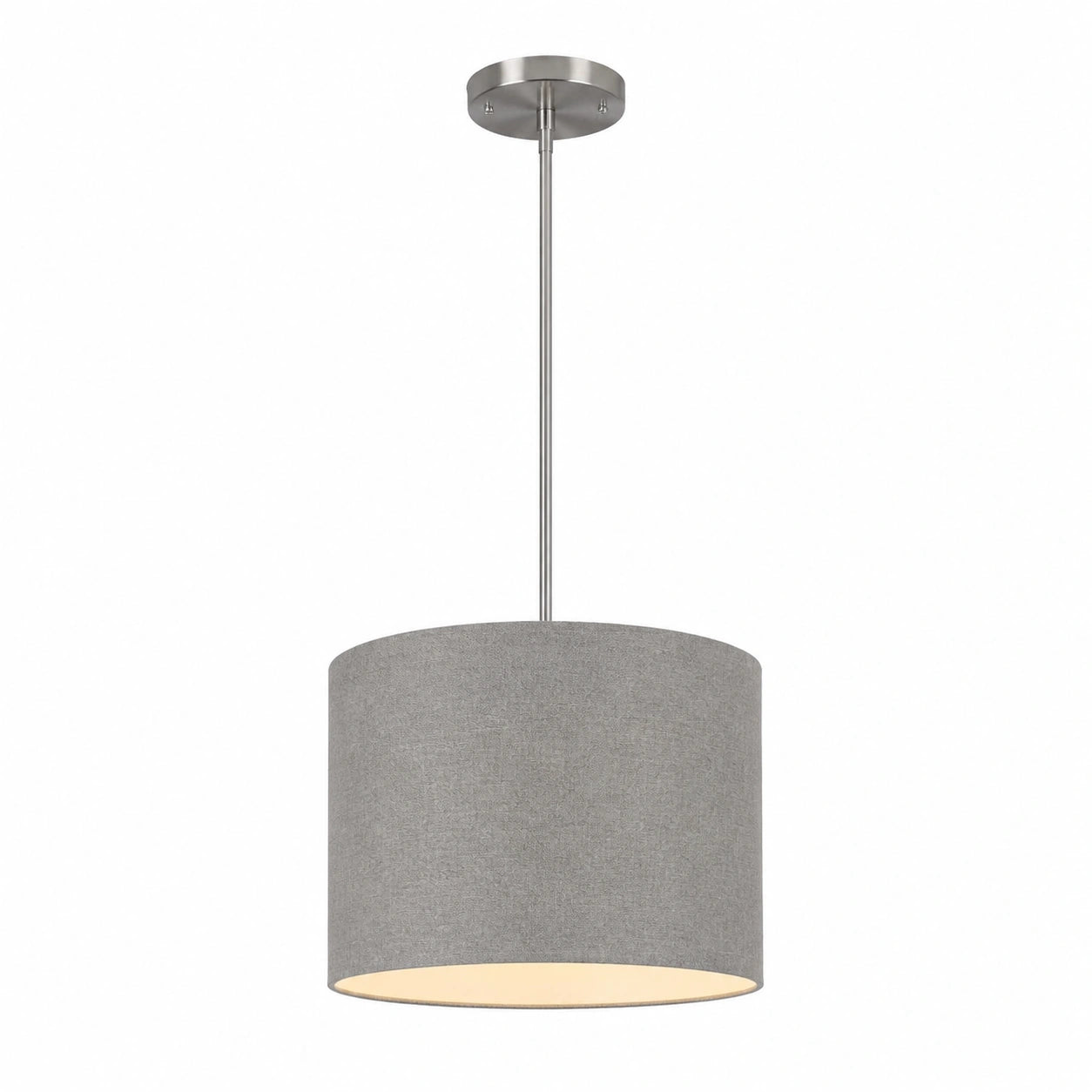 Eleganter Trommel-Lampenschirm Ø 27 cm Beige Grau für Steh- und Hängelampen im Lounge-Stil