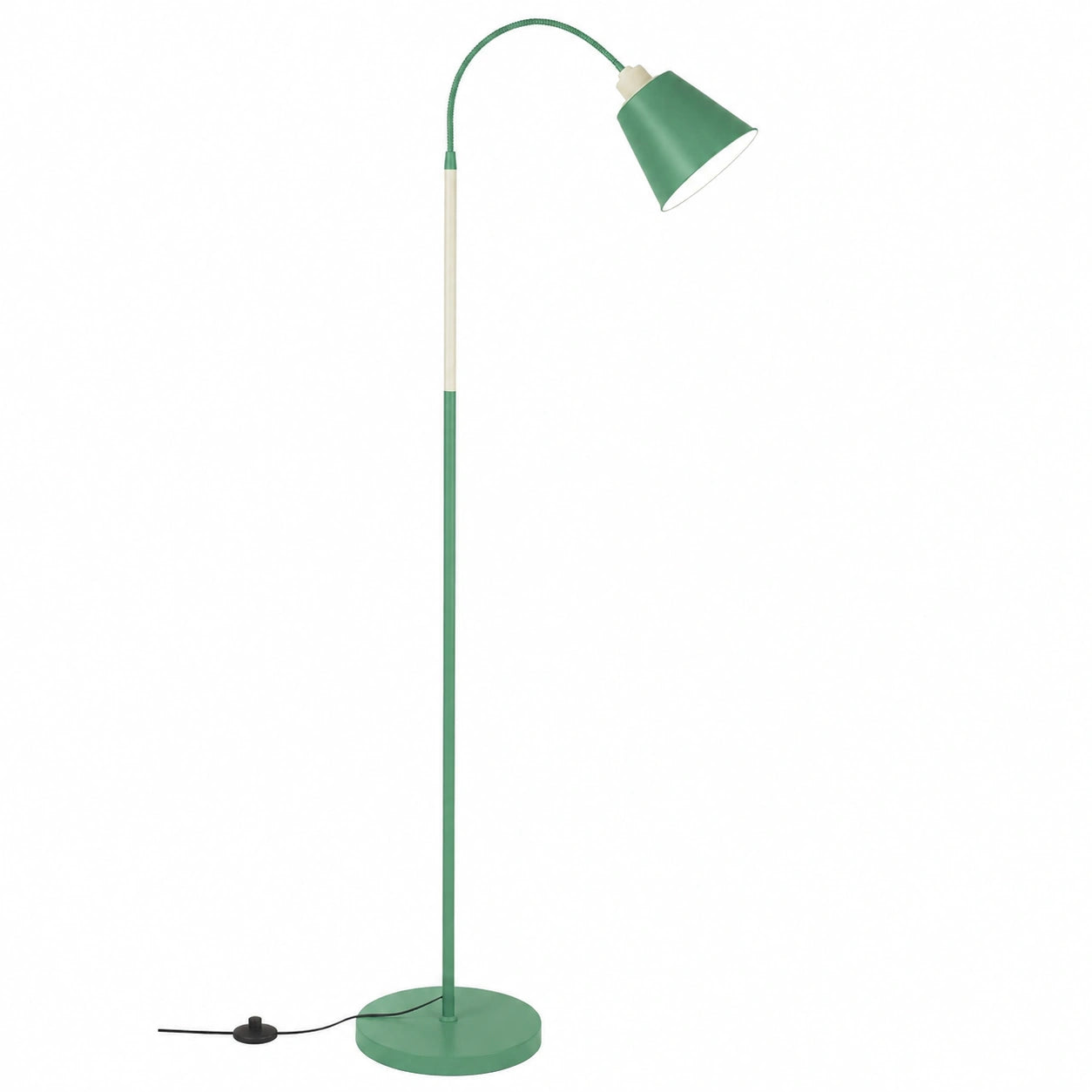 SIBRILLE E27 Stehlampe mit Fernbedienung, 60W, 3000-6000K, 168cm, Dimmbar, Flexibler Schwanenhals, LED-Inklusive