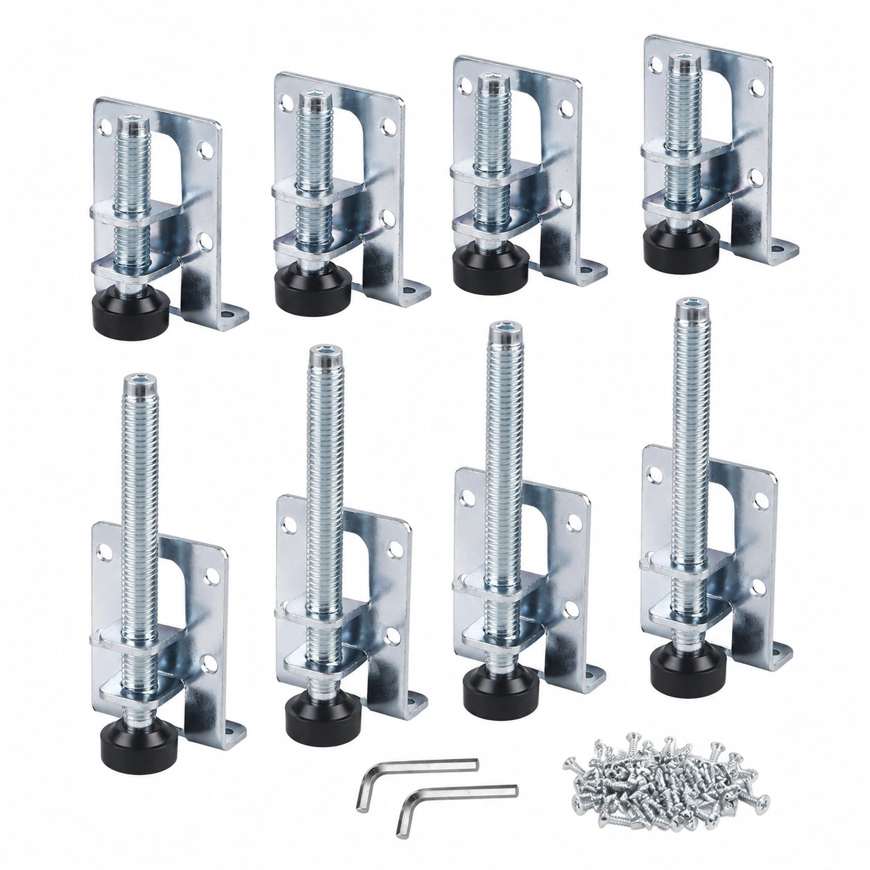 GOMETY Höhenverstellbare Möbelstützen, 8er Set, 55/104mm, inklusive Schrauben und Inbusschlüssel, für Tische, Regale und Schränke