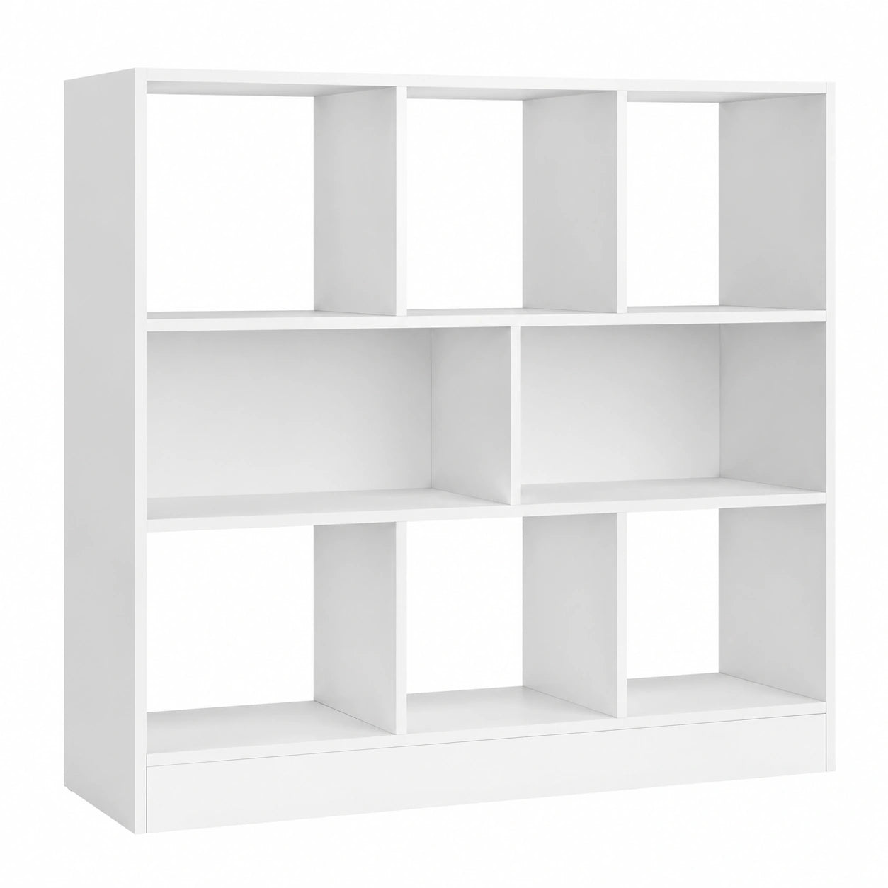 VASAGLE Weißes Bücherregal mit 8 offenen Fächern, vielseitig einsetzbar, 30 x 97,5 x 100 cm, für Wohnzimmer & Büro