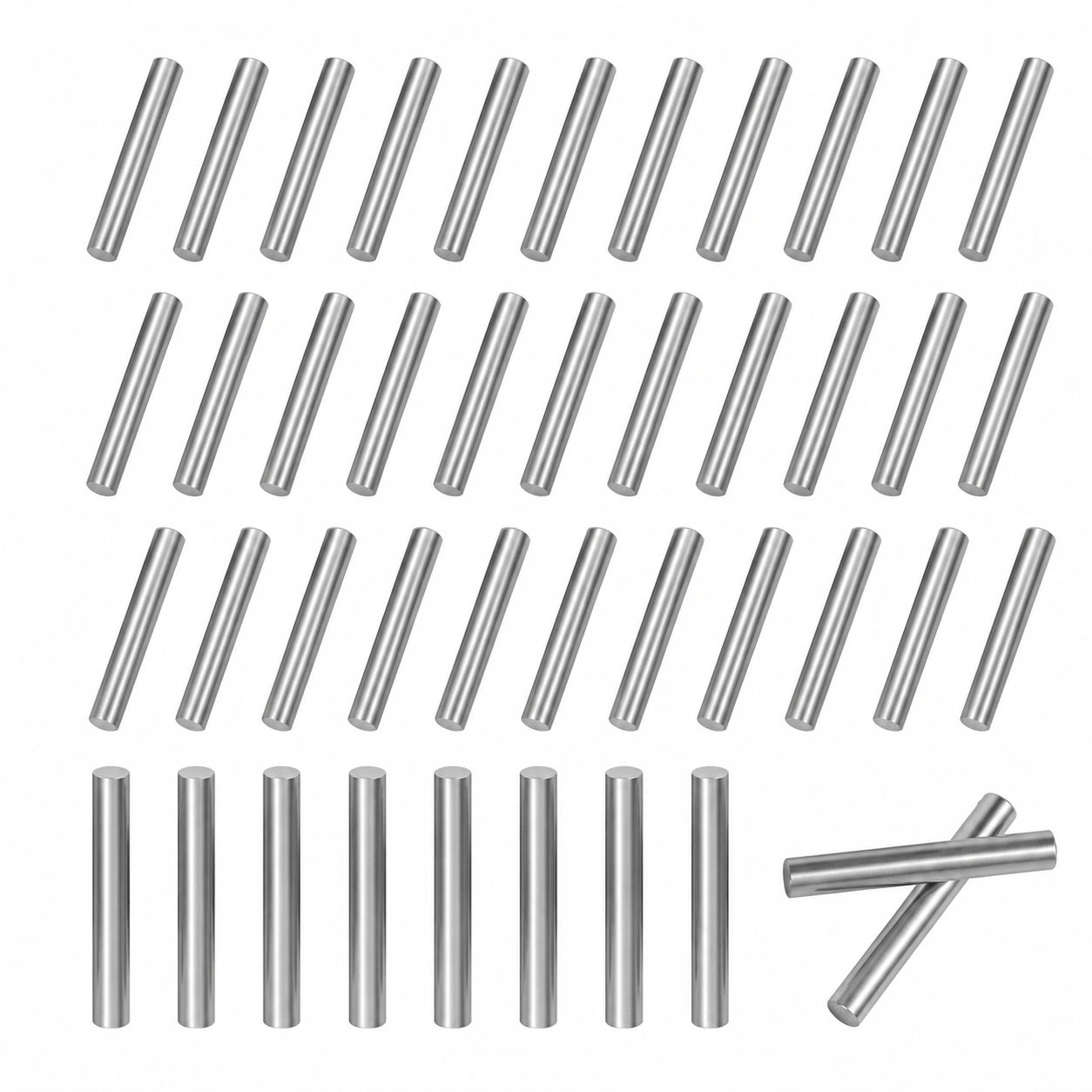 40er-Set Regalbodenträger 6x40mm, Zylinderstifte aus Metall für Schränke und Vitrinen