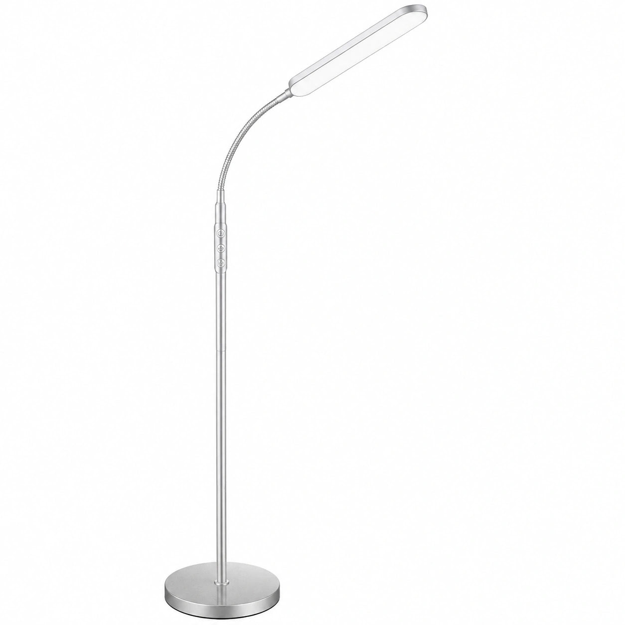 Dimmbarer LED-Stehleuchte, 18W, 1800 Lumen, mit 4 Farbtemperaturen, Fernbedienung & Touch-Bedienung, 1-Stunden-Timer, in Schwarz für Wohnzimmer, Schlafzimmer und Büro