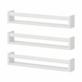 Kinder-Bücherregal Set, 3 Stück, Wandregal für Spielzeug und Bücher, Montessori-Stil, Weiß